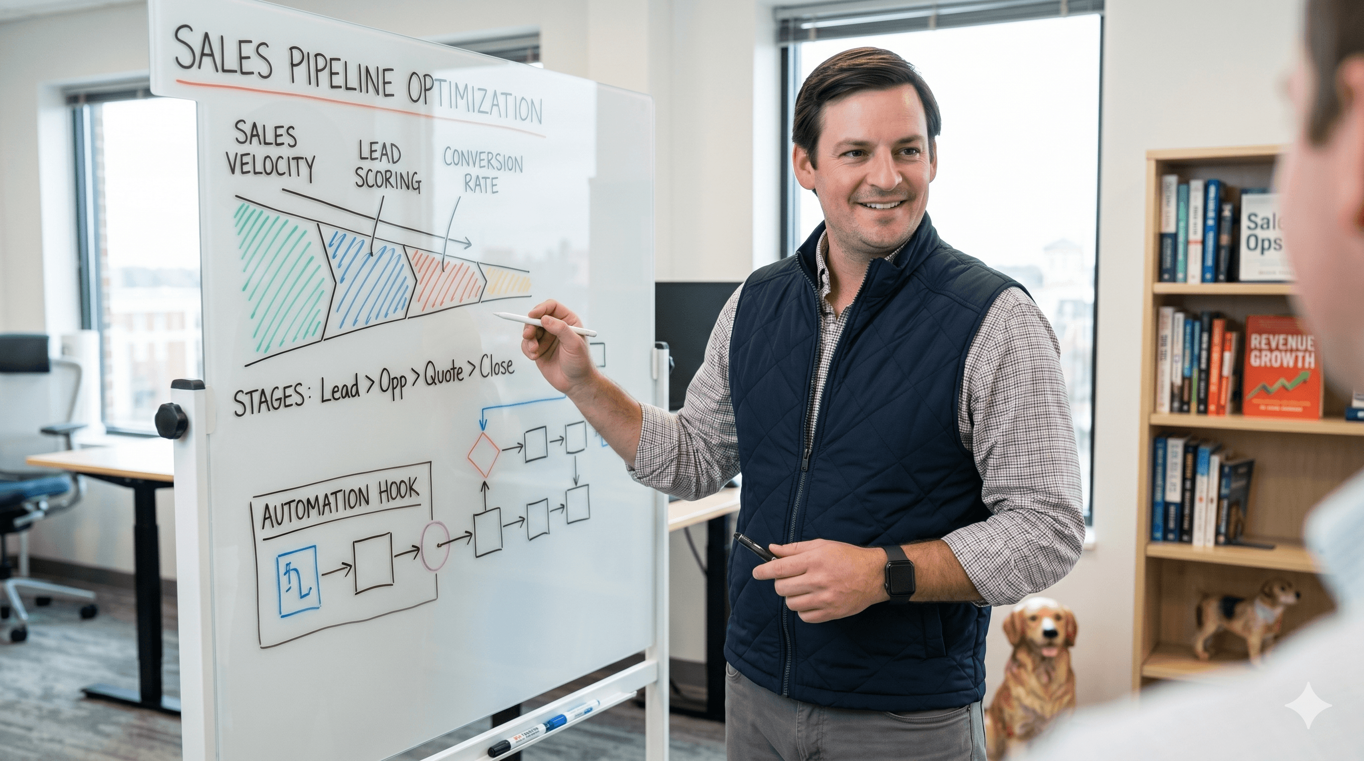 Steven Janiak working across marketing, sales, and operations systems